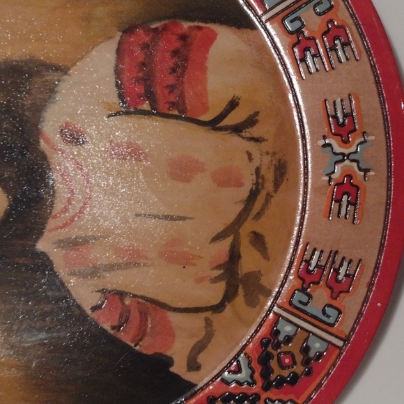 Hand Painted Romanian Romania Wooden Portrait Plates Woman Vlad Dracula Romania - Picture 5 of 16